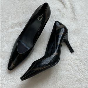 DL Donna Lawrence Gambler Black Torti Brown Heels